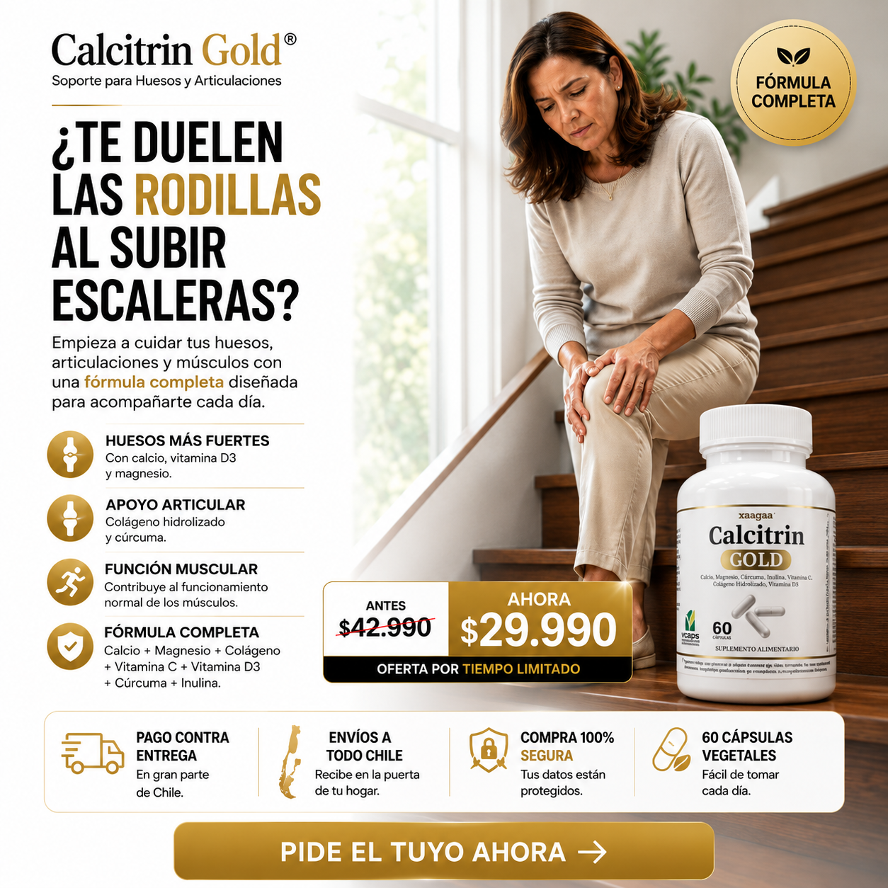 Calcitrin Gold | El apoyo que tus articulaciones necesitan cada día.