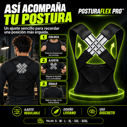 Corrector de Postura Ajustable | Ayuda a Mantener una Postura Más Erguida y Reducir la Tensión en Espalda y Hombros