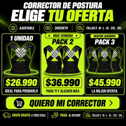 Corrector de Postura Ajustable | Ayuda a Mantener una Postura Más Erguida y Reducir la Tensión en Espalda y Hombros