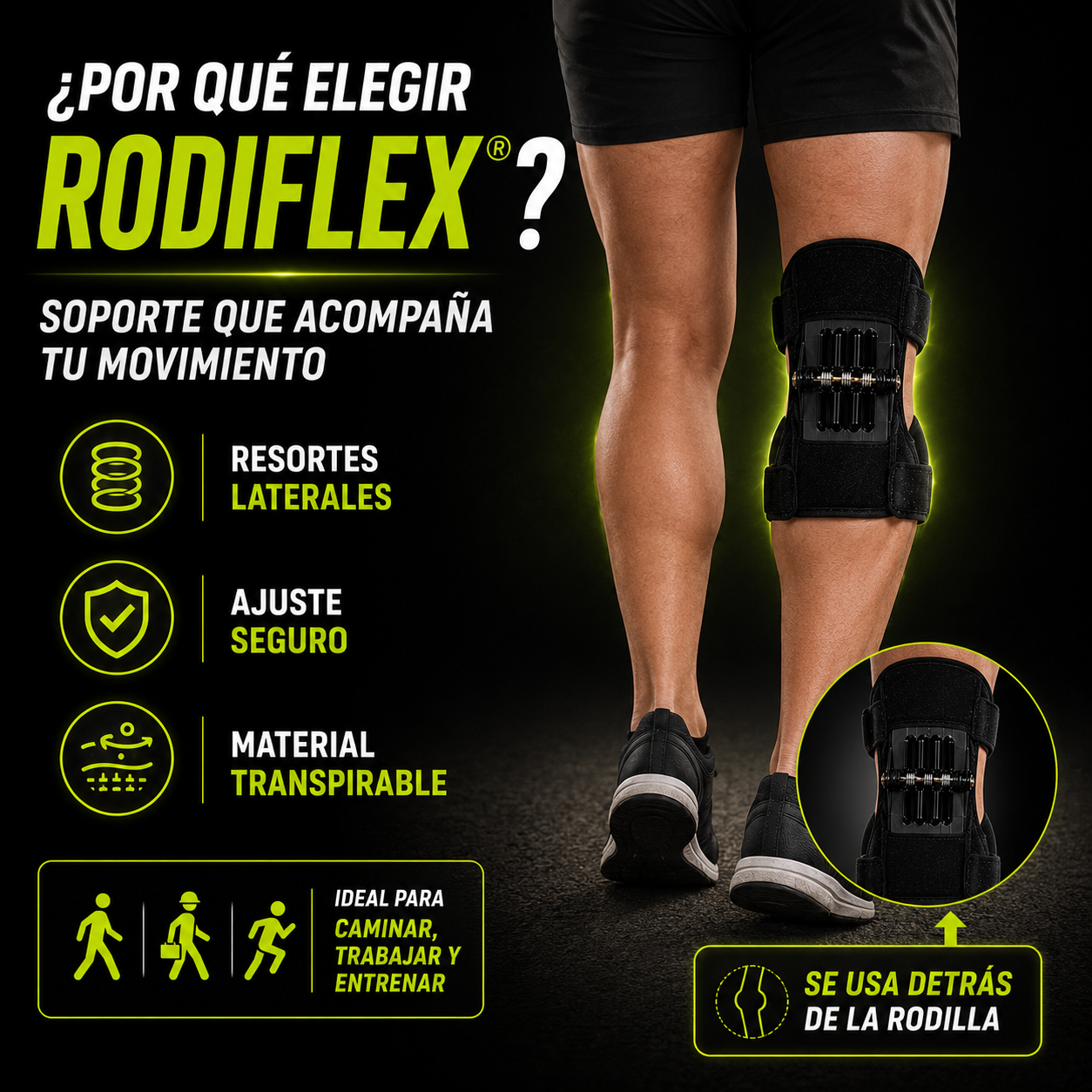 RodiFlex® | Rodillera con soporte lateral