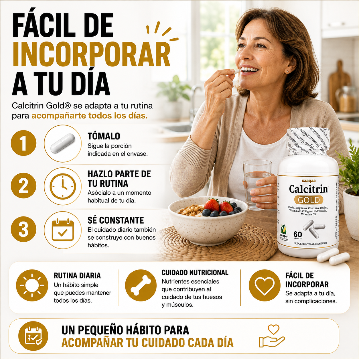 Calcitrin Gold | El apoyo que tus articulaciones necesitan cada día.