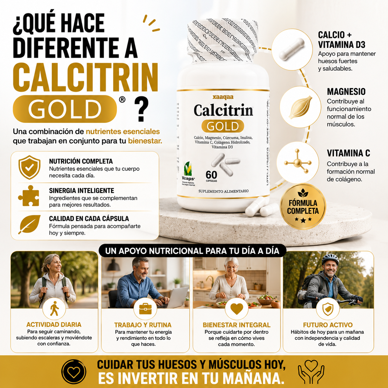 Calcitrin Gold | El apoyo que tus articulaciones necesitan cada día.