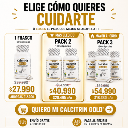 Calcitrin Gold | El apoyo que tus articulaciones necesitan cada día.