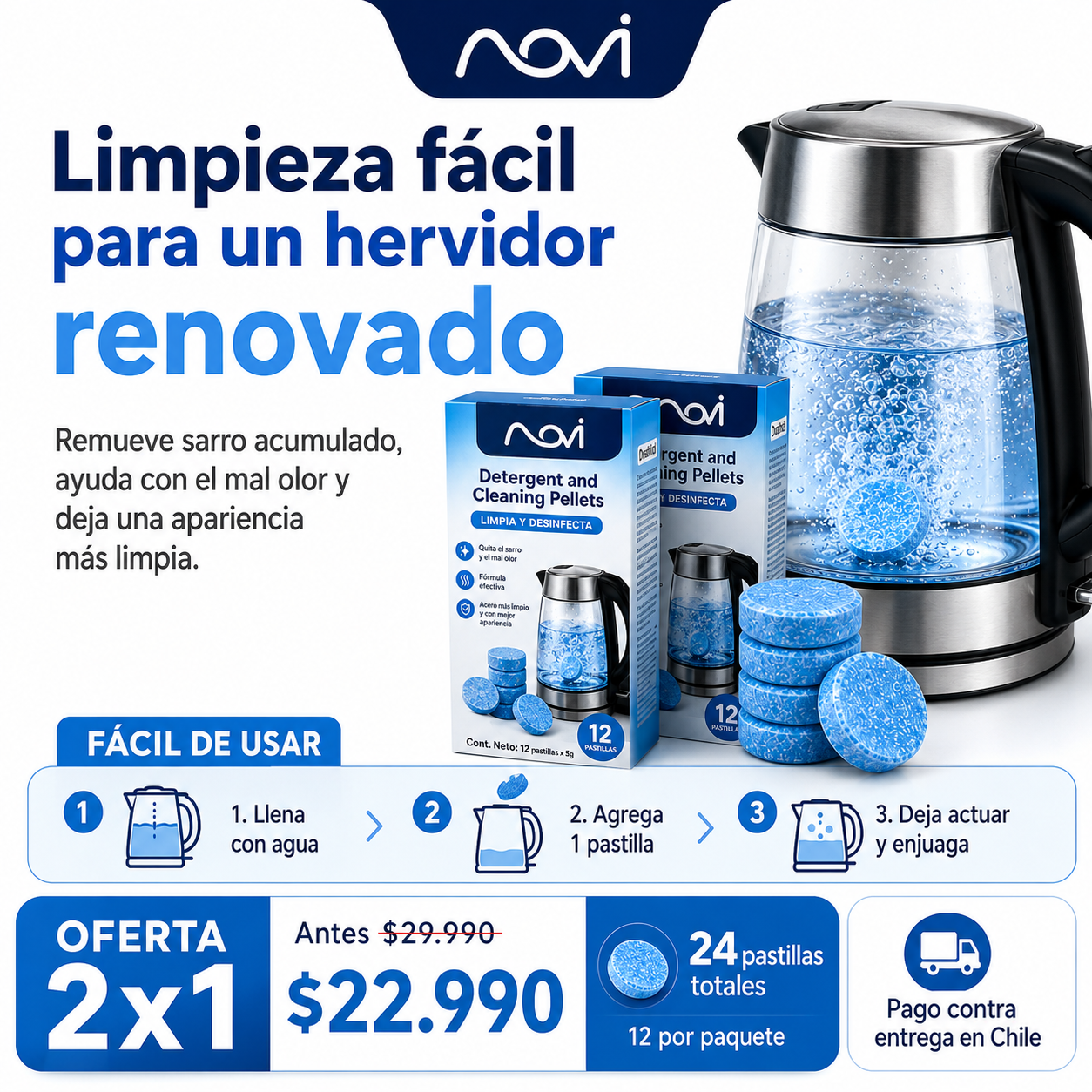 Pastillas Anti Sarro Para Hervidor - Tetera - Termos