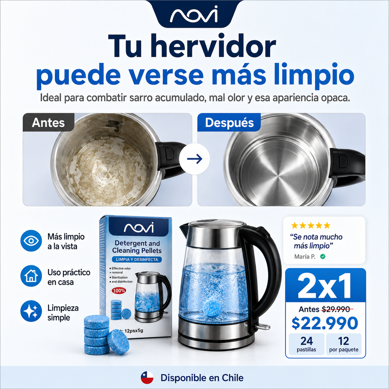 Pastillas Anti Sarro Para Hervidor - Tetera - Termos